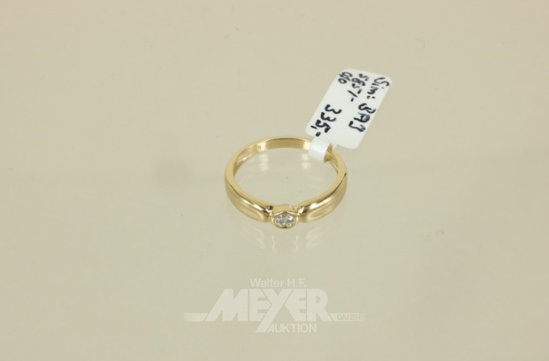 Damenring, 585er GG, ca. 2,5 g.,