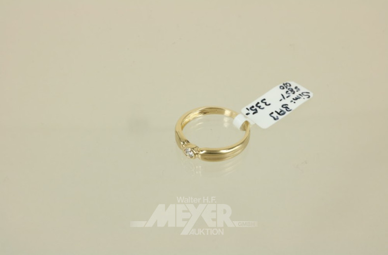 Damenring, 585er GG, ca. 2,5 g.,