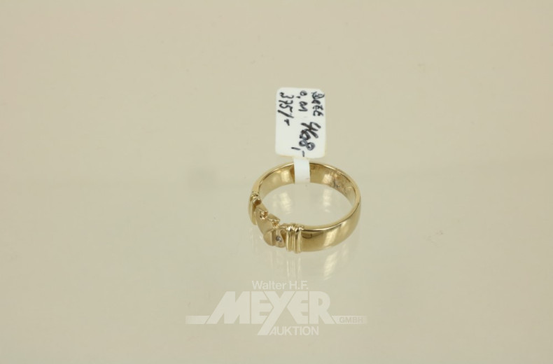 Damenring, 375er GG ''Elefant'', ca. 5 g.,