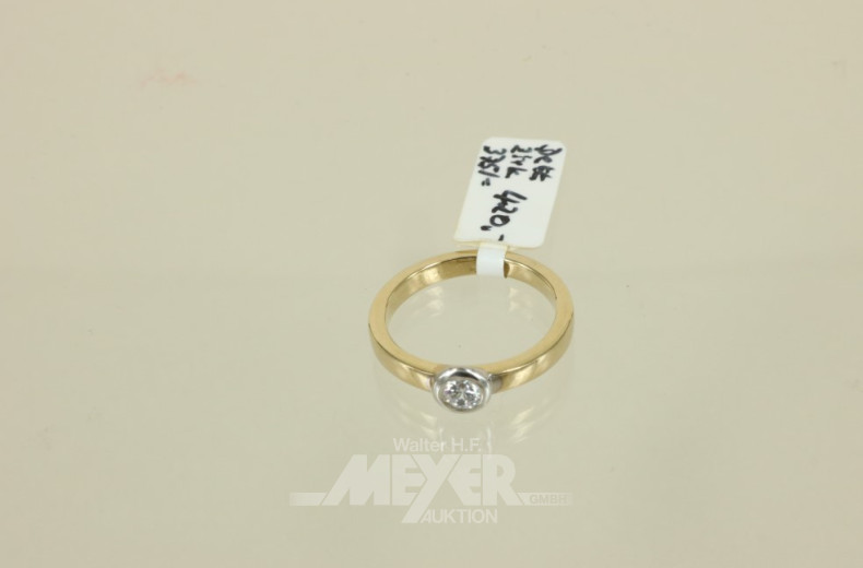 Damenring, 375er GG, ca. 3,5 g.,