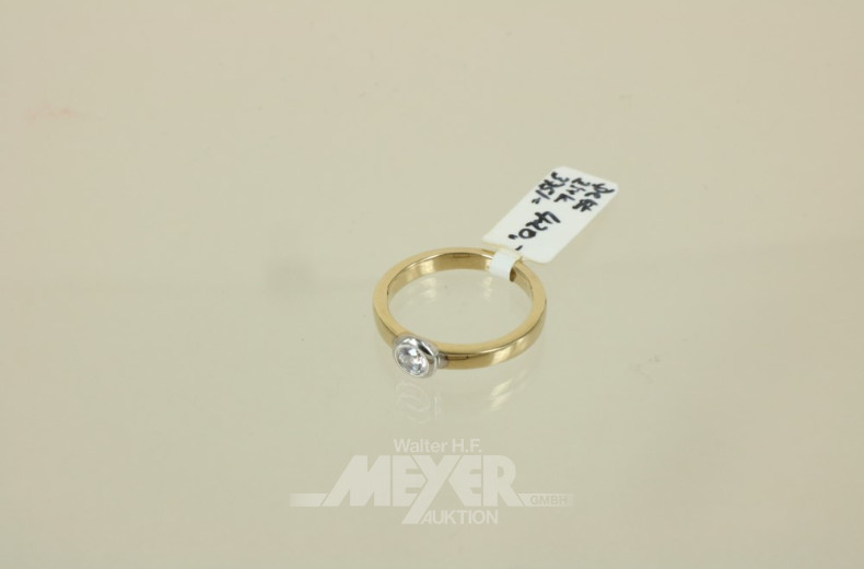 Damenring, 375er GG, ca. 3,5 g.,