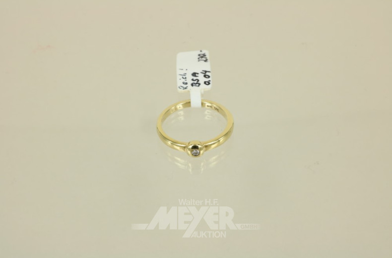 Damenring, 585er GG, ca. 3,5 g.,