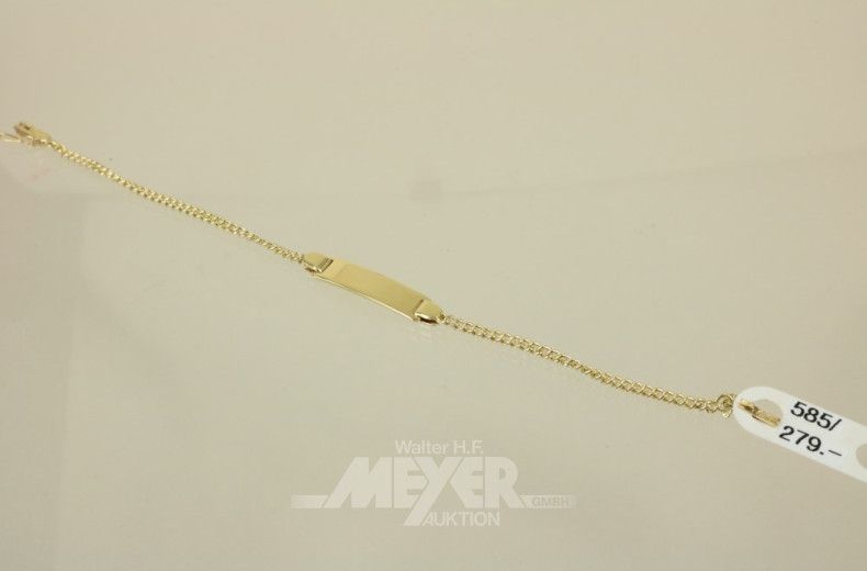 Freundschaftsband, 585er GG, ca. 5,5 g.