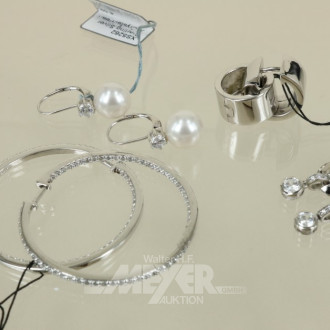 4 Paar Silber-Ohrringe