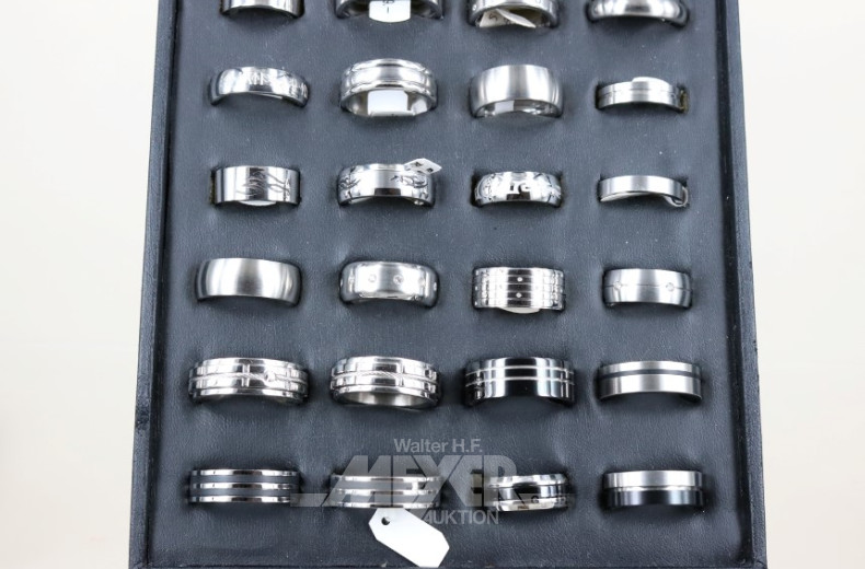 36 Ringe Edelstahl