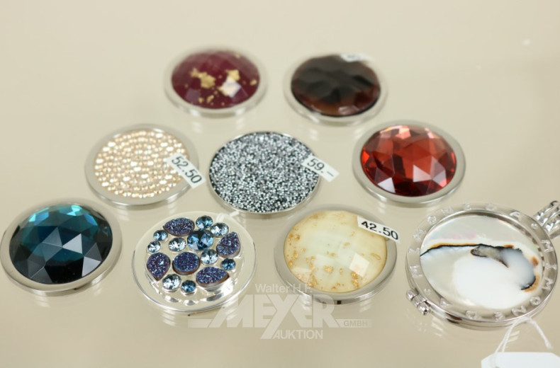 15 Schmucksteine und Fassungen