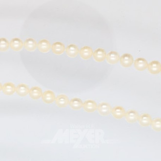 kurze Perlenkette mit 585er GG-Kugel-