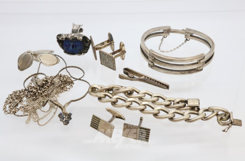 Posten Silberschmuck: Armbänder,