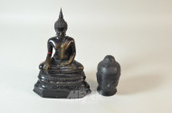 Figur ''Buddha'' sowie 1 Dekokopf