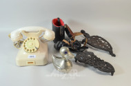 5 teile Hausrat: Haustelefon, Fernglas,