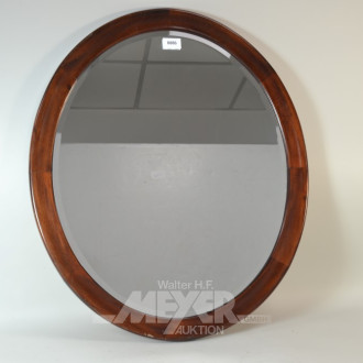 ovaler Spiegel im Mahagonigehäuse