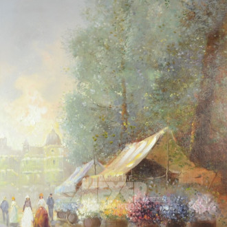 Gemälde ''Blumenmarkt''