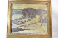 Gemälde ''winterl. Dorfansicht''
