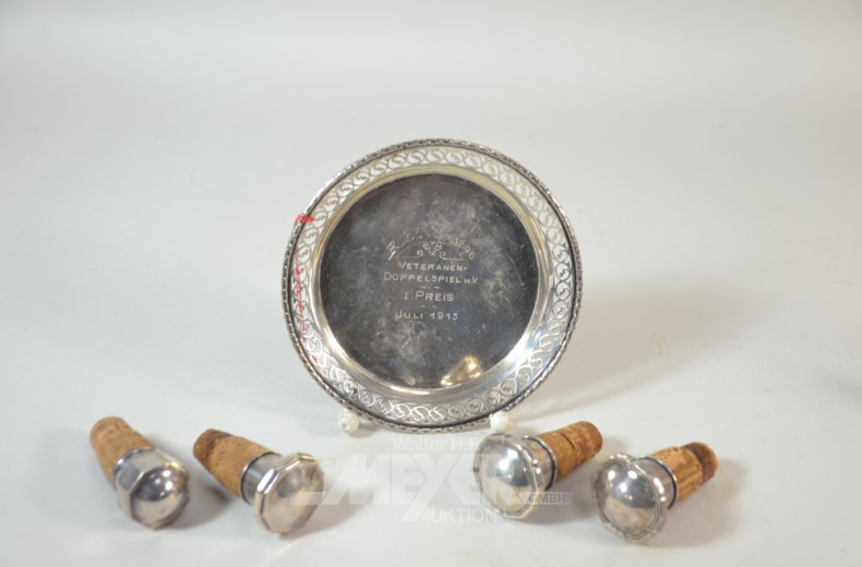 Konvolut 800er Silber: Flaschenunter-