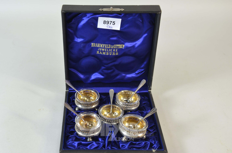 Gewürzmenagen-Set, 5-tlg., 800er Silber