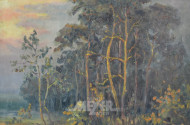 Gemälde ''Wandlichtung mit Seeblick''