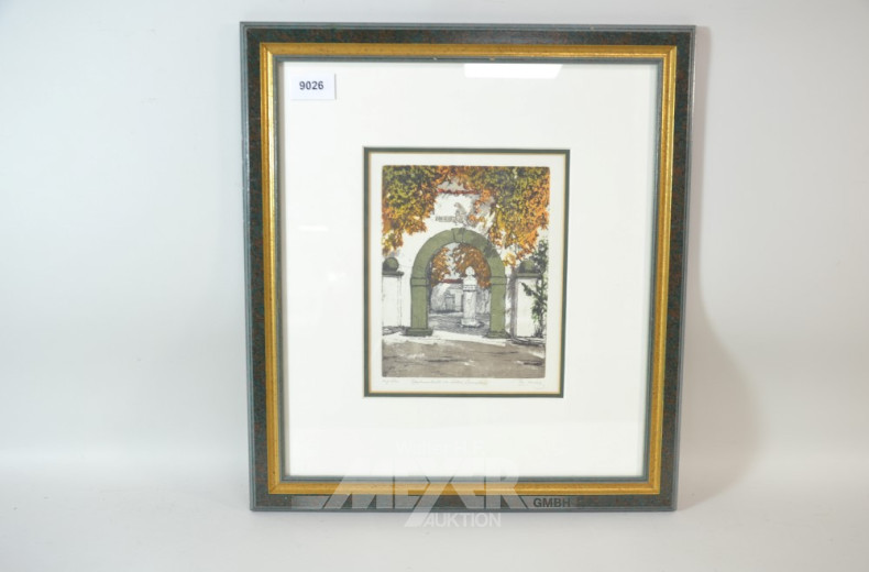 Radierung ''Brahms Büste''