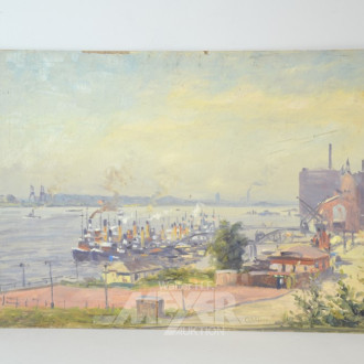 Gemälde ''Hamburger Hafen''