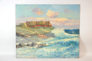 Gemälde ''Gehöft an der Küste''