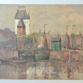 Gemälde ''Bootshafen''