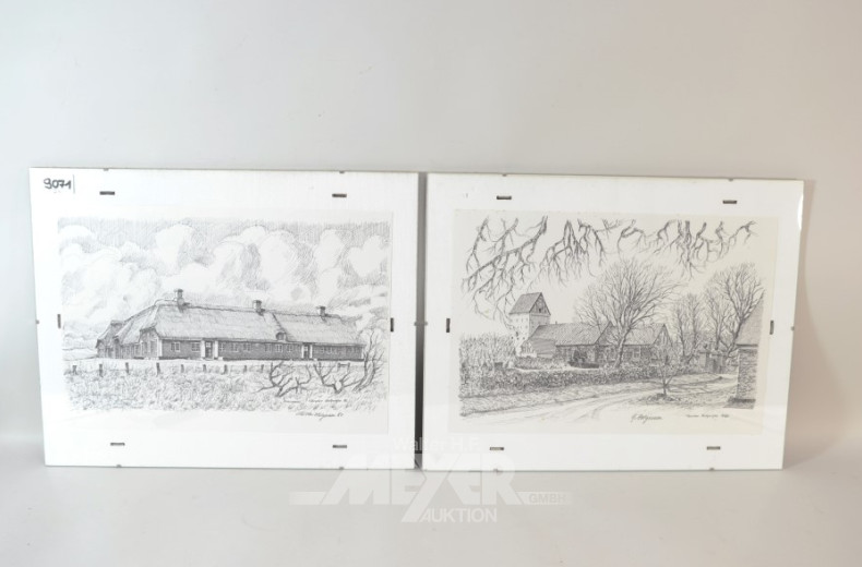 2 Bilder ''Dorfansicht''