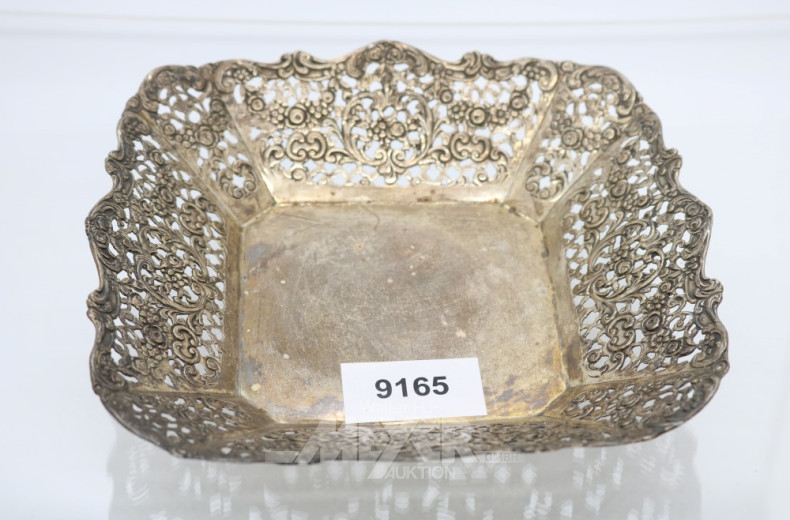 Gebäckschale, 800er Silber, ca. 170 g.