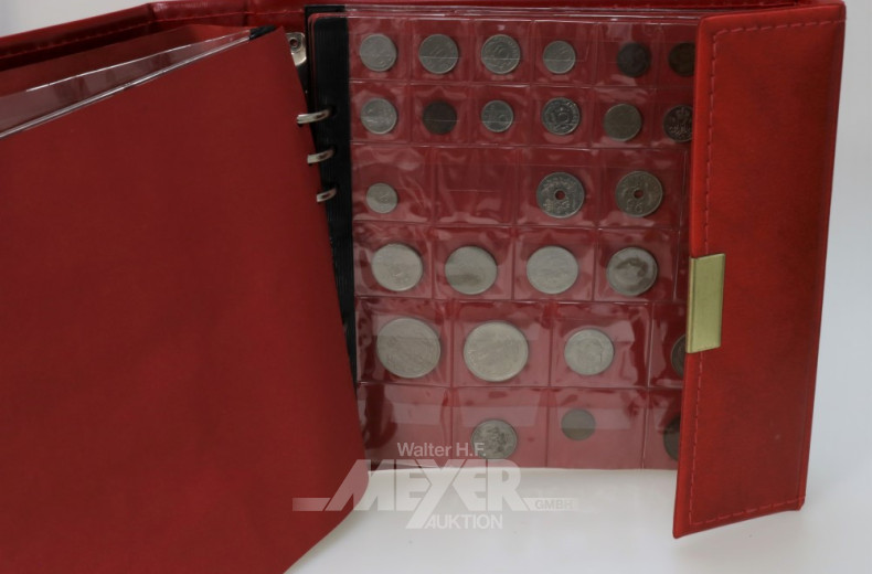 Münzalbum mit Inhalt und 1 kl. Posten