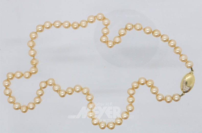 Perlenkette, Schließe 585er GG,