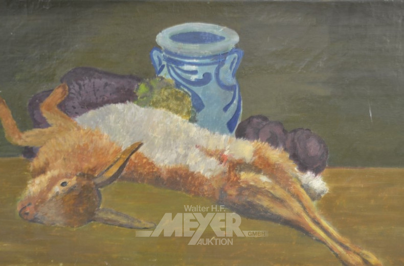 Gemälde ''Stilleben mit Hase''