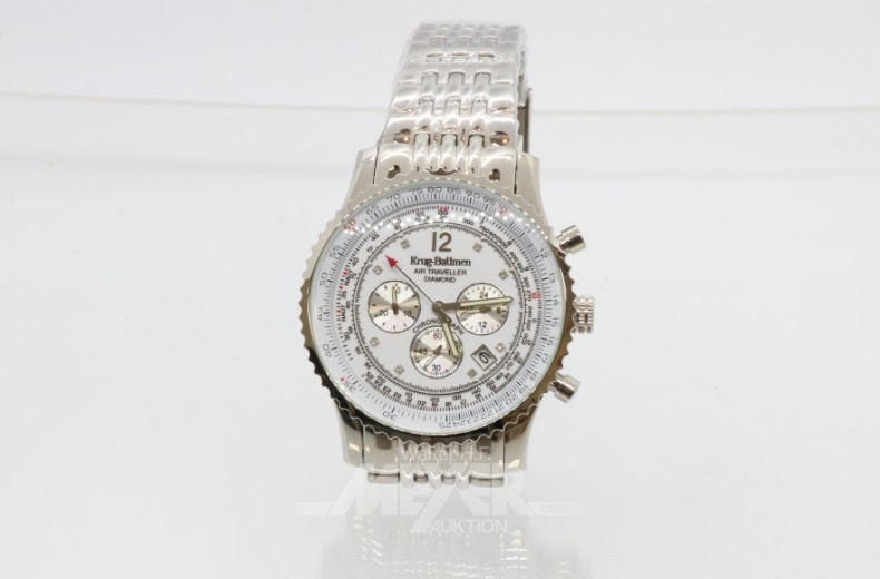 3 Herrenarmbanduhren, KRUG BAÜMEN,