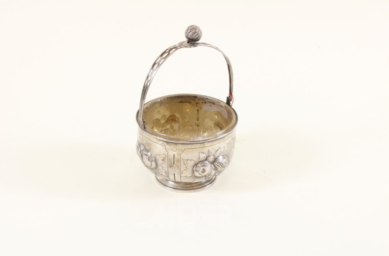 Henkelzuckertopf, 800er Silber