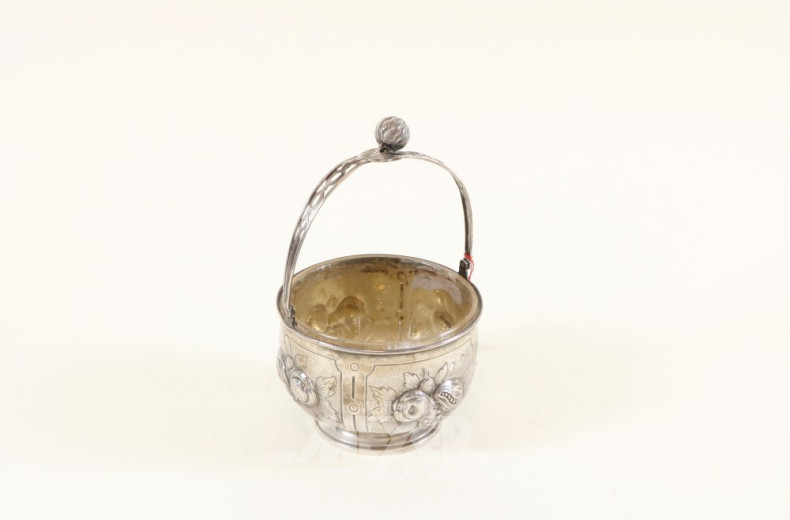 Henkelzuckertopf, 800er Silber