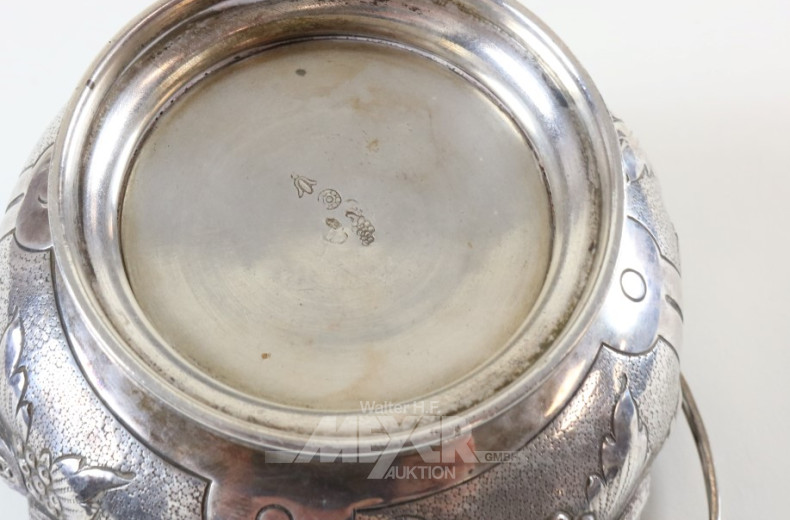 Henkelzuckertopf, 800er Silber