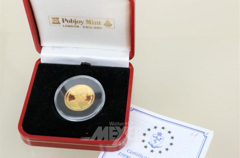 Feingold-Münze ''50 Euro'' Isle of Man