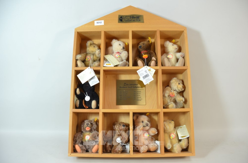 10 versch. Teddys, STEIFF