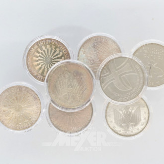 62 Münzen: 38 x á 10 EUR, 24 x 10 DM