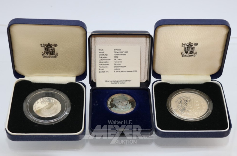 13 versch. Münzen F.A.O. Weltsammlung,