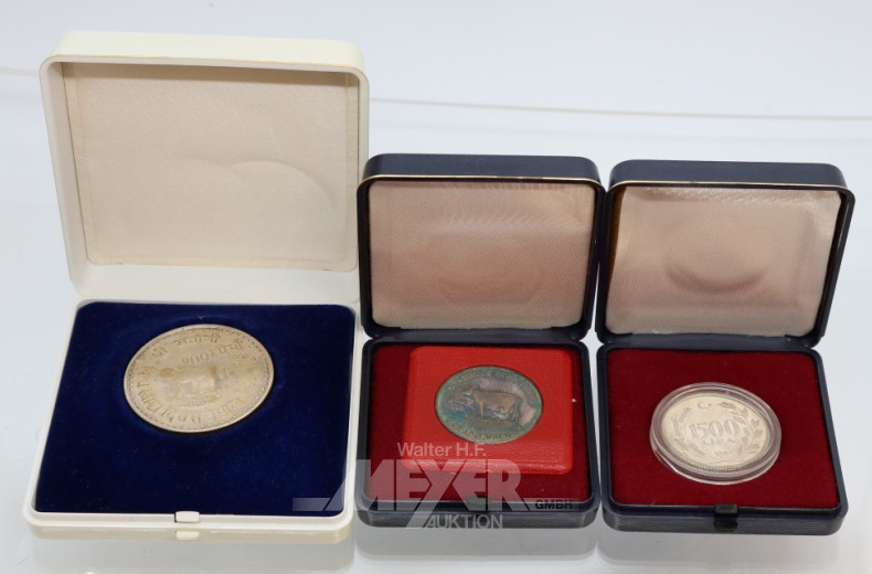 13 versch. Münzen F.A.O. Weltsammlung,