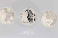 3 Silber-Münzen, NIEDERLANDE,