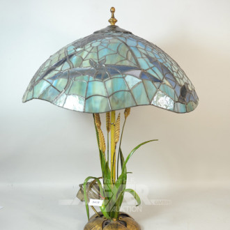 Tischlampe im Tiffanystil, 3-flammig
