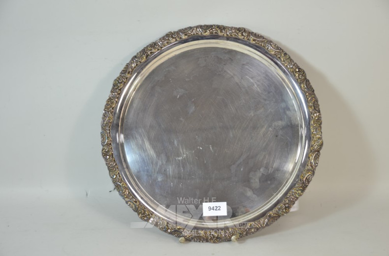 rundes Metall Tablett,