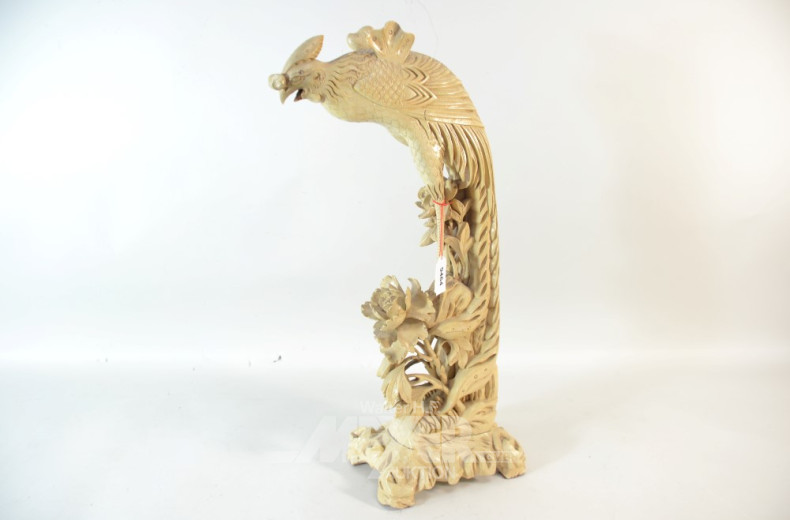 gr. Holzschnitzfigur ''Vogel''