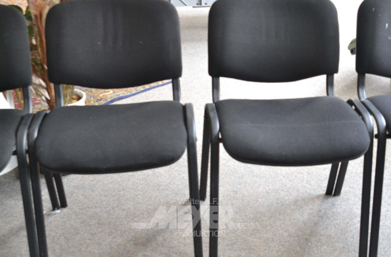 13 Besucher-Stühle, mit schwarzem