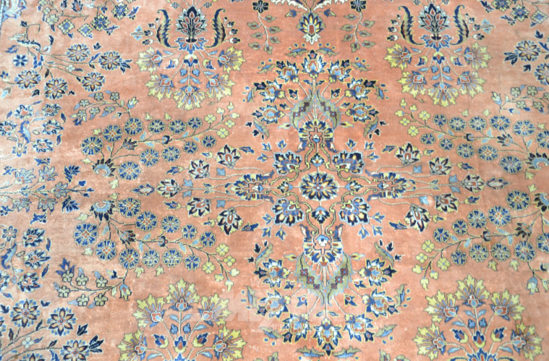 Orient Teppich, beige / orange grundig,