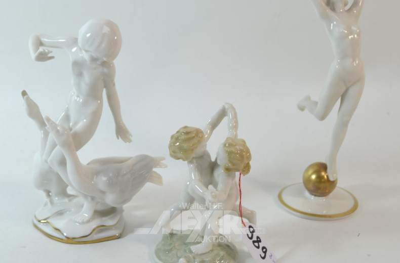 3 Porz.-Figuren, Hutschenreuther