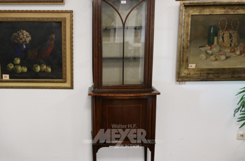 kl. Aufsatzvitrine, England 19 Jh.,