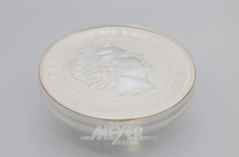 Münze 30 Dollar, 1 kg, 999er Feinsilber,