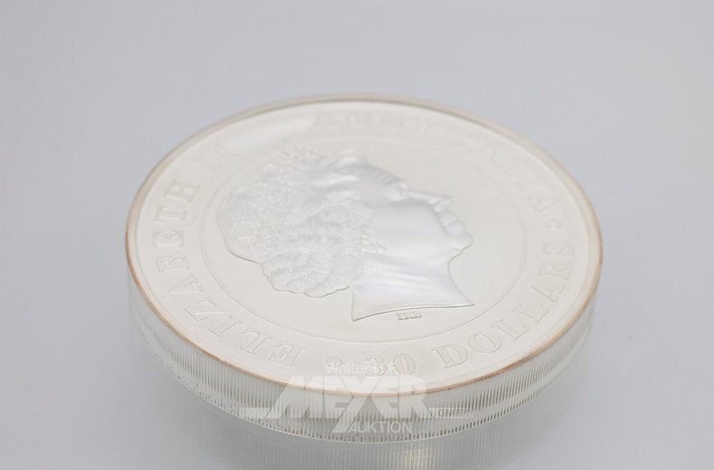 Münze 30 Dollar, 1 kg, 999er Feinsilber,