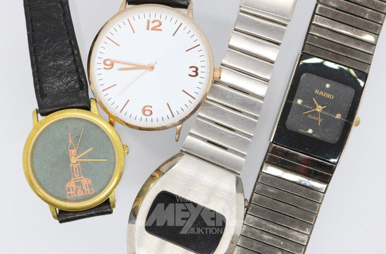 16 Herrenarmbanduhrn, tlw. ohne Armband