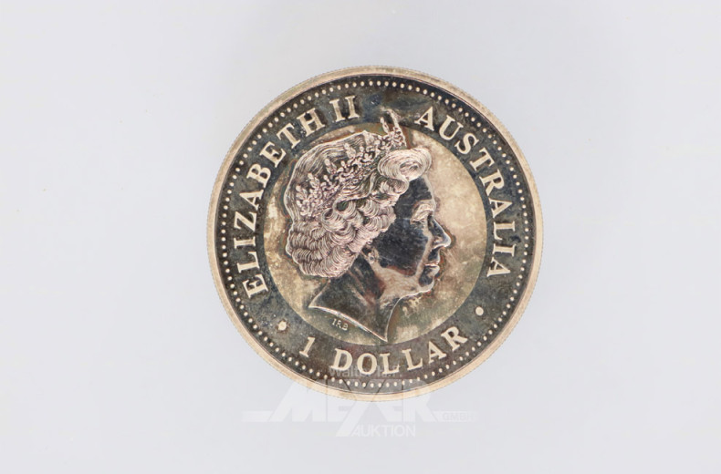 Silbermünze, 1 Dollar Elisabeth II,
